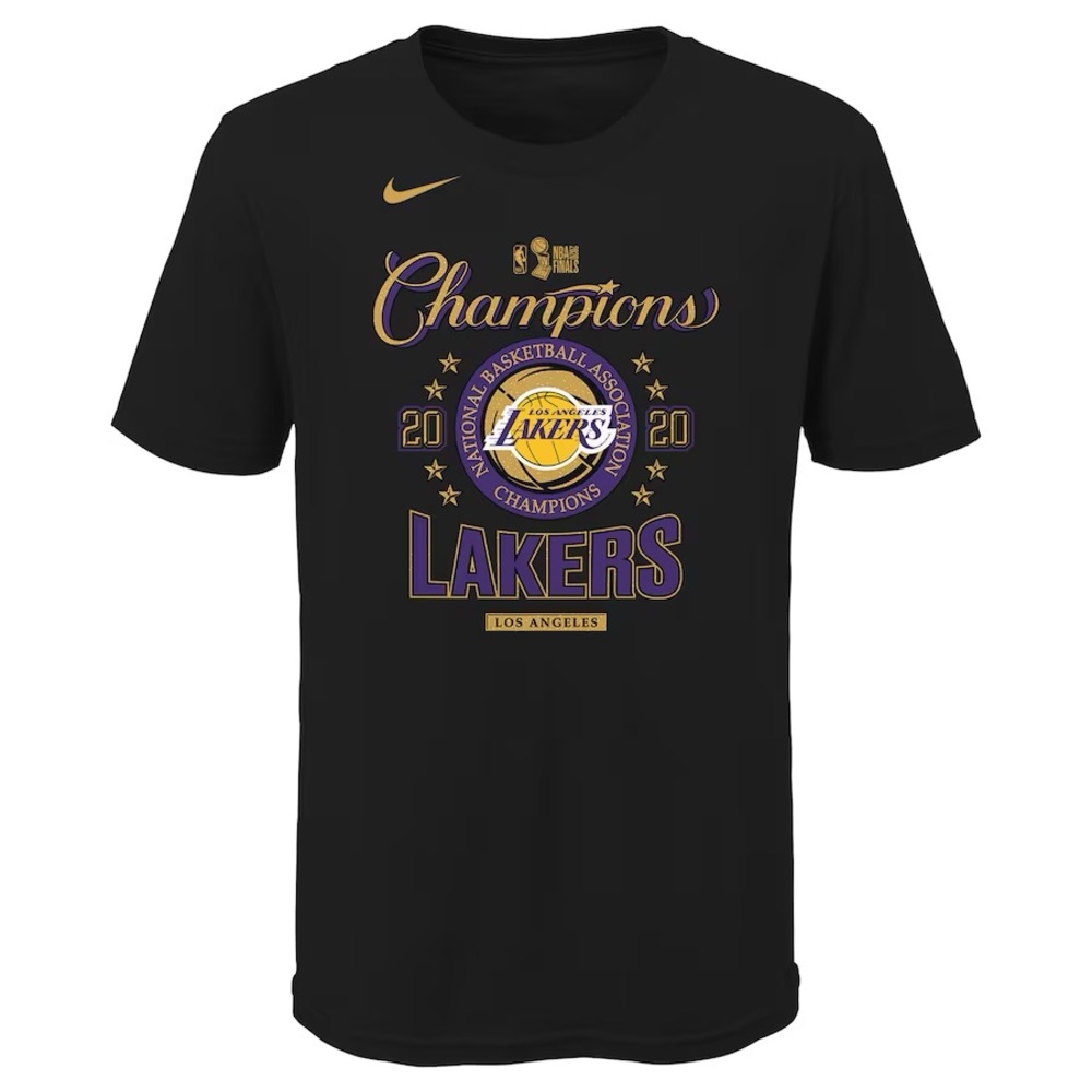 Men's Los Angeles Lakers Black 2020 NBA Finals Champions Locker Room T-Shirt